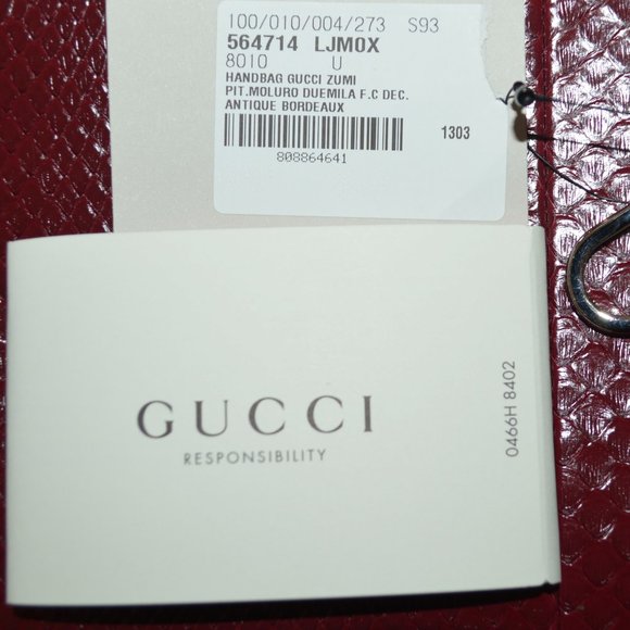 NWT GUCCI GG ZUMI MEDIUM TOP HANDLE PYTHON SATCHEL BAG - Picture 10 of 10